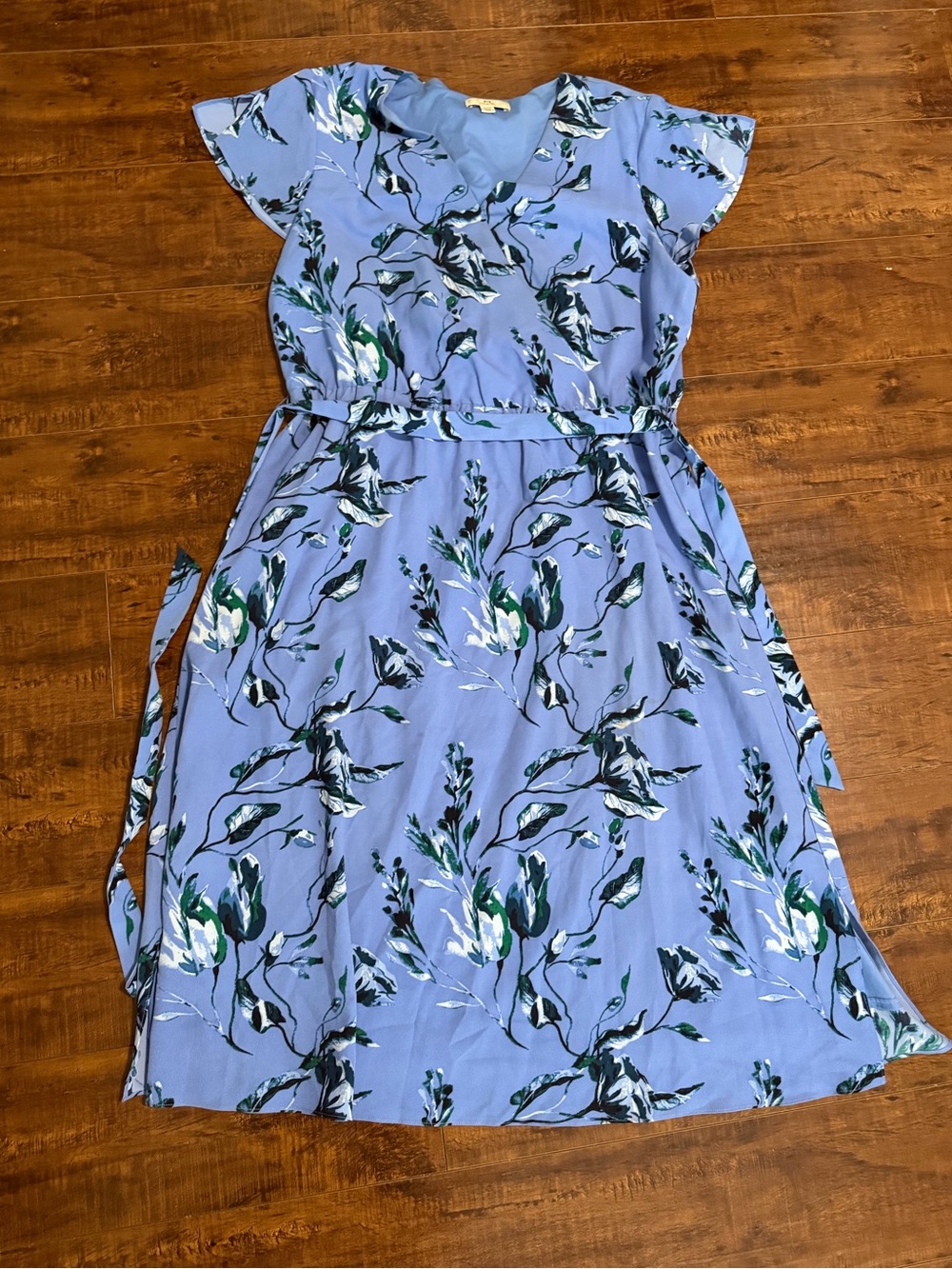 H by Halston Periwinkle Floral Dress
